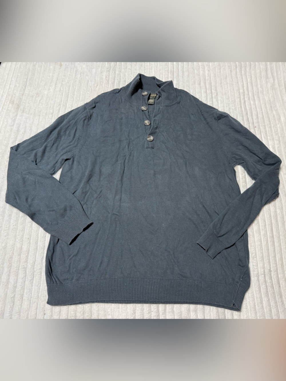Banana Republic Men’s Dark Navy Button-Front Sweater